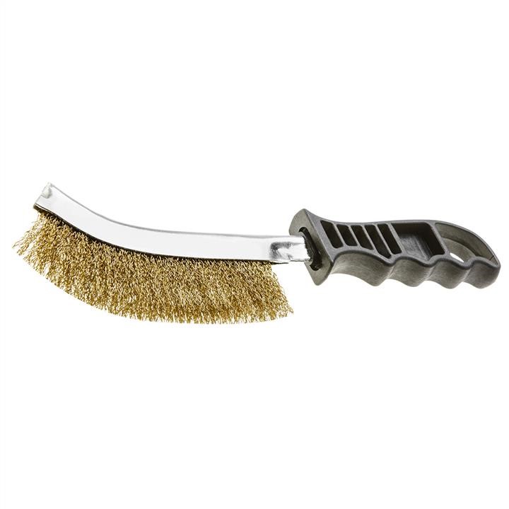 Topex 14A523 Wire brush 240mm with plastic handle, brass coated, crimped steel wire 14A523
