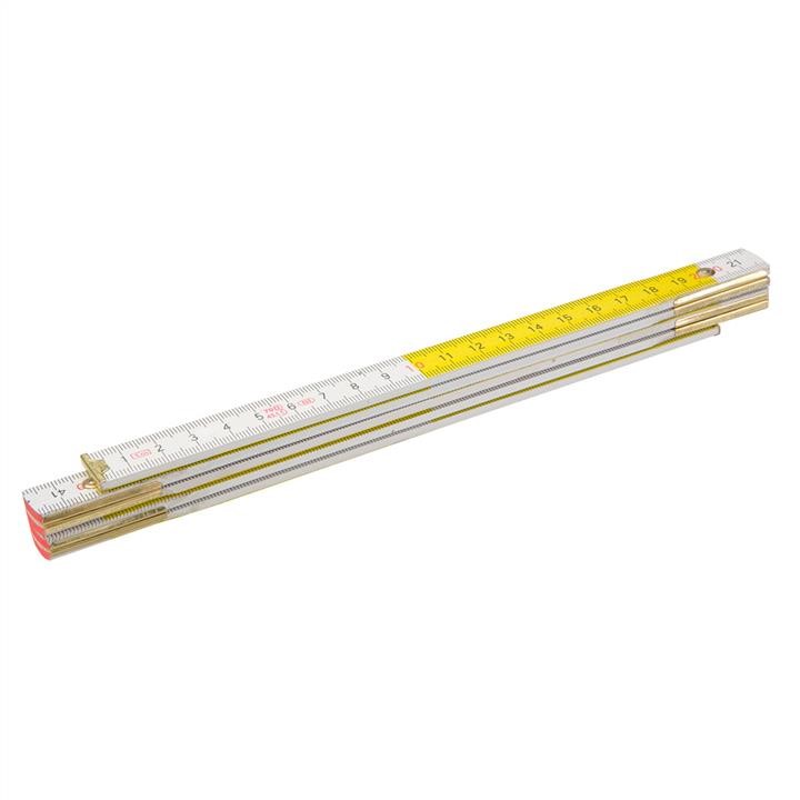 26C006 Topex Wooden folding rule, 2m, white-yellow