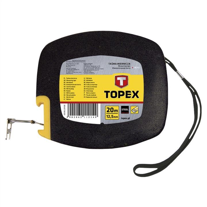 28C412 Topex Measuring tape, steel, 20m / 12.5mm, additional hook