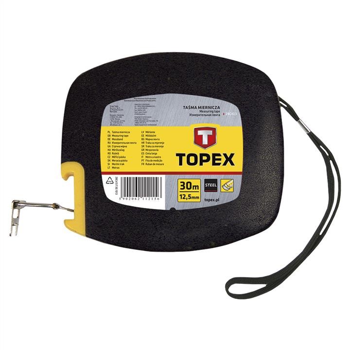 28C413 Topex Measuring tape, steel, 30m / 12.5mm, additional hook