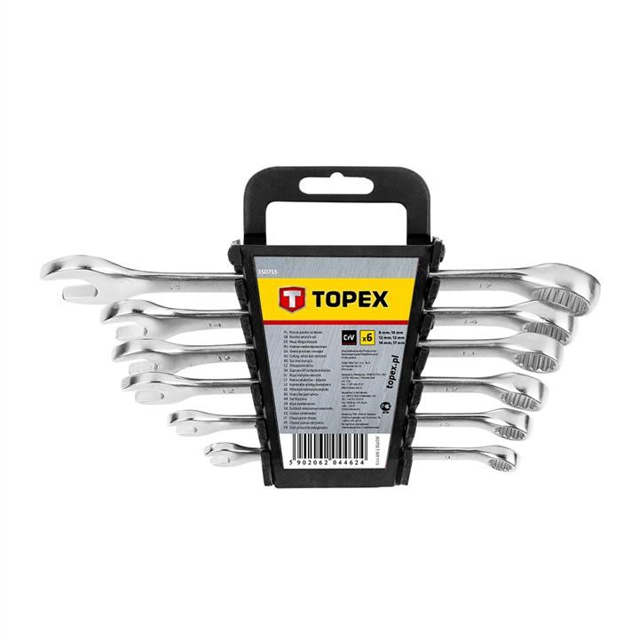 Topex 35D755 Combination spanner set 6 pcs, 8-17mm CrV 35D755