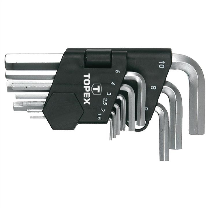 Topex 35D955 Hex-key set 9pcs, 1.5-10mm CV 35D955