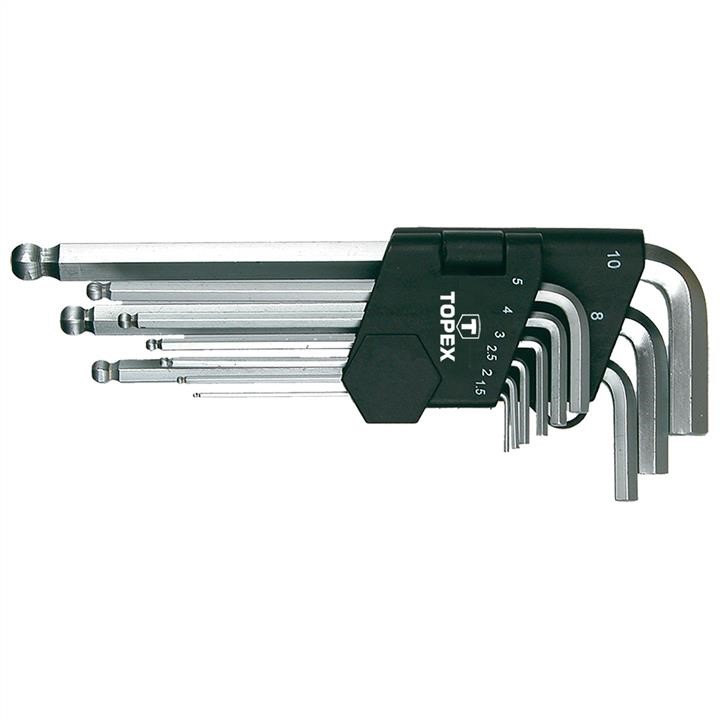 35D957 Topex Hex-key set 9pcs, 1.5-10mm CV