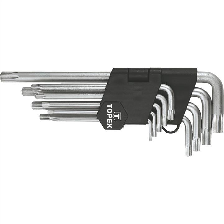 35D961 Topex Tamper Torx Key set 9pcs, T10-T50, CV