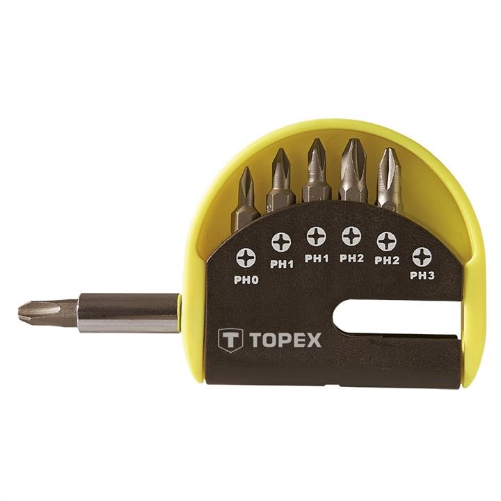 Topex 39D350 Bit set 7 pcs Phillips with magnetic holder 39D350