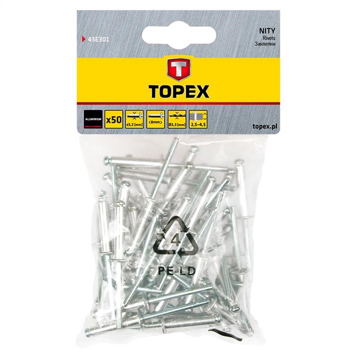 43E301 Topex Aluminum rivets, 3,2 x 8mm - 50 pcs