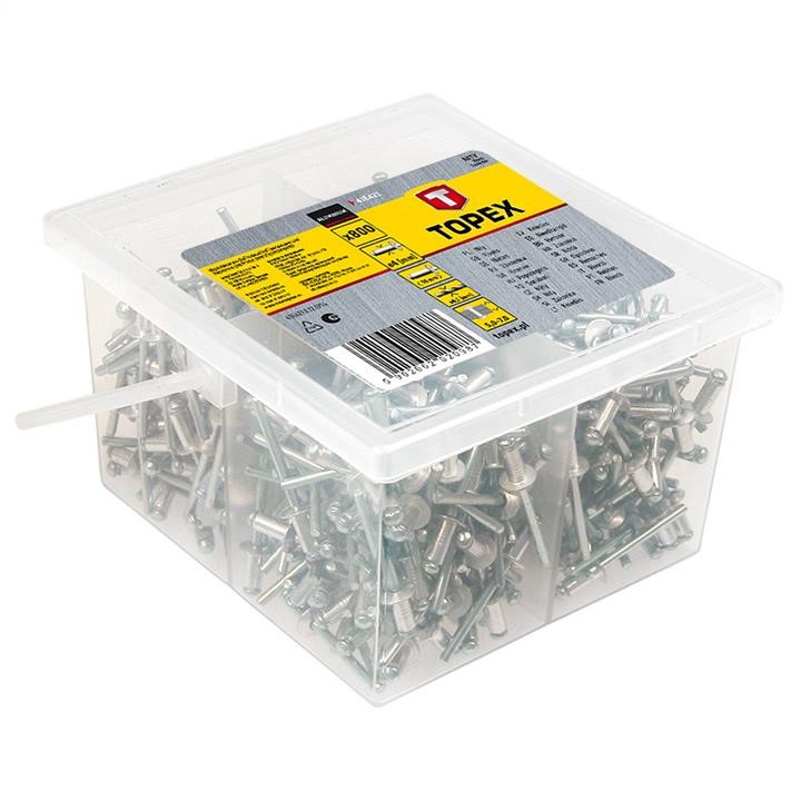43E421 Topex Aluminum rivets, 4,0 x 10mm - 800 pcs