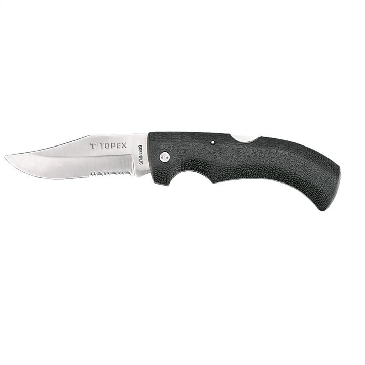 98Z101 Topex Pocket knife, blade 90mm, stainless steel, rubber handle