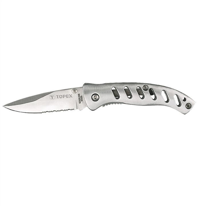 98Z105 Topex Pocket knife, blade 80mm, stainless steel, metal handle