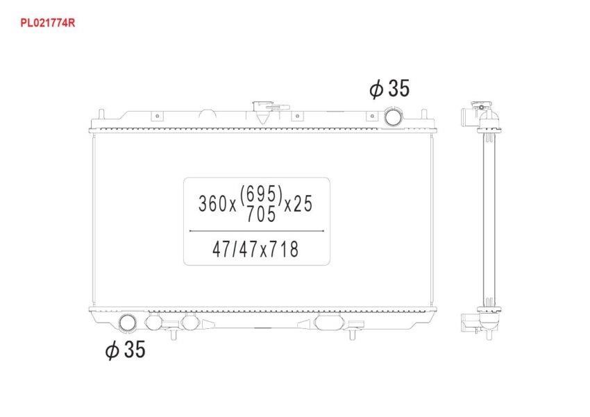 Koyorad PL021774R Radiator, engine cooling PL021774R