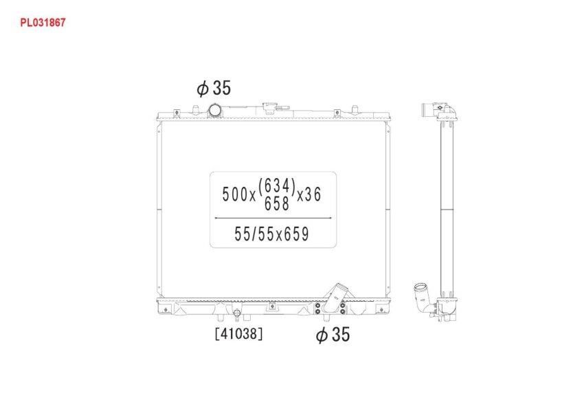 PL031867T Koyorad Engine cooling radiator