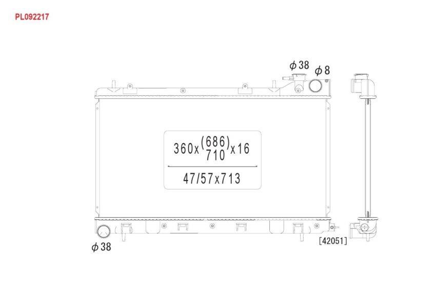 Engine cooling radiator Subaru Forester: PL092217 Koyorad Auto part