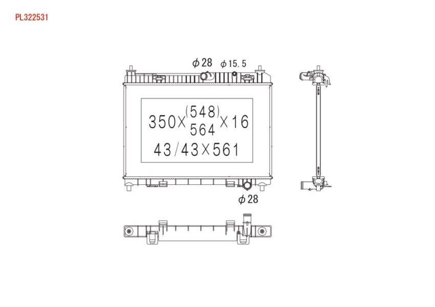 Engine cooling radiator Ford B-Max: PL322531 Koyorad Radiator