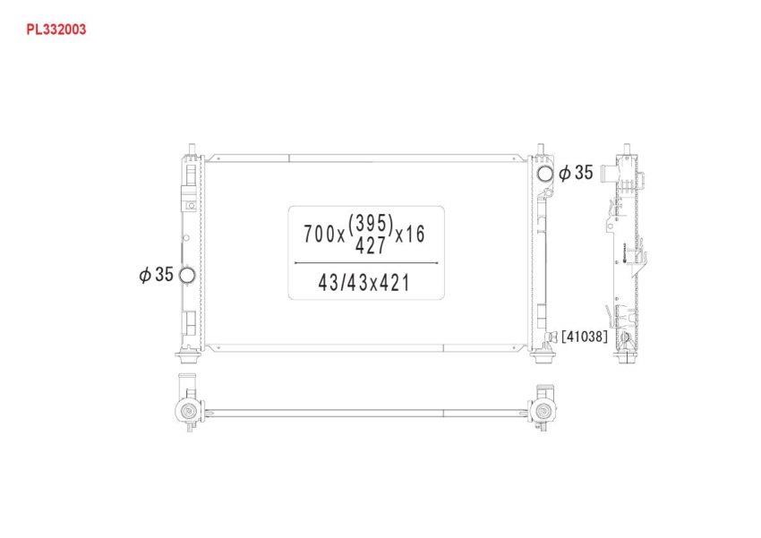 Engine radiator Dodge Caliber: PL332003 Koyorad Engine cooling radiator