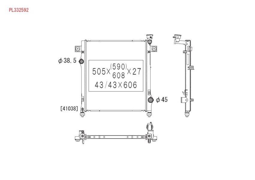 Car radiator Jeep Cherokee: PL332592 Koyorad Radiator