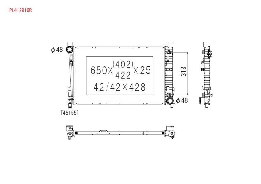Engine cooling radiator Mercedes CLC-Class: PL412919R Koyorad Auto part