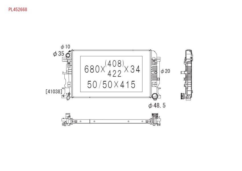 Koyorad PL452668 Radiator, engine cooling PL452668