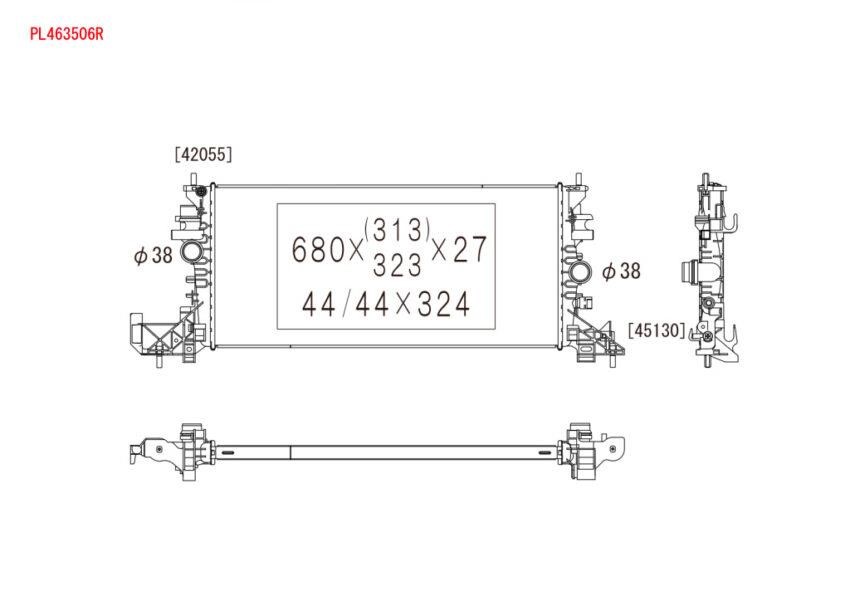 Koyorad PL463506R Radiator, engine cooling PL463506R