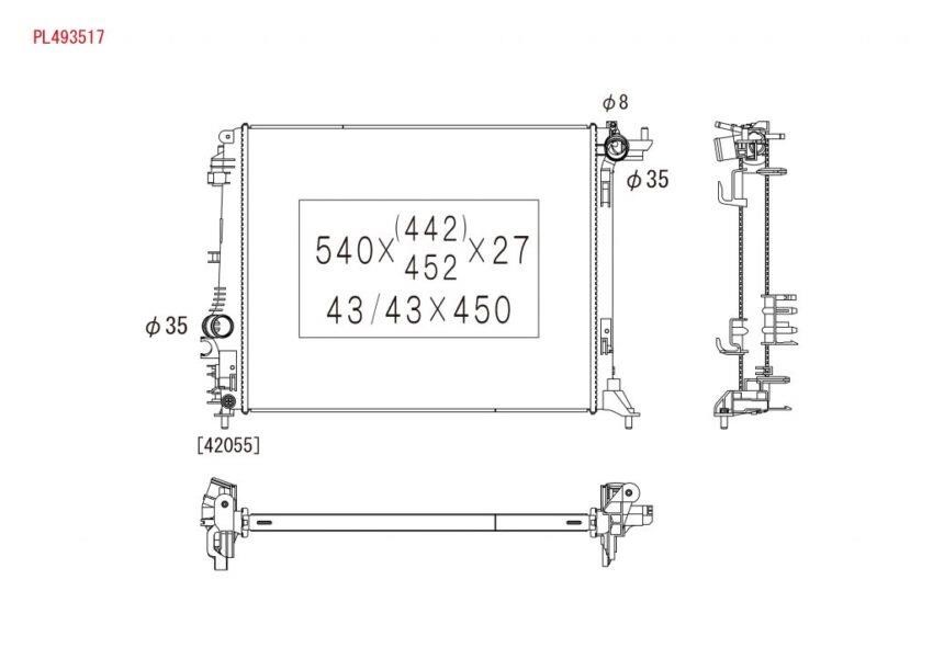 PL493517 Koyorad Engine cooling radiator