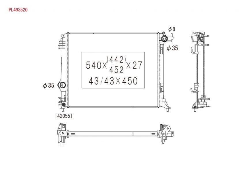 PL493520 Koyorad Engine cooling radiator