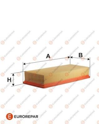 Air filter Opel Corsa E: 1612866580 Eurorepar Air filter