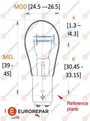 Eurorepar 1616431380 Glow bulb P21/5W 12V 21/5W 1616431380