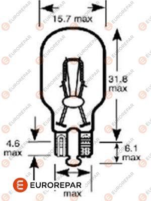 Eurorepar 1616431780 Glow bulb W16W 12V 16W W2,1x9,5d 1616431780