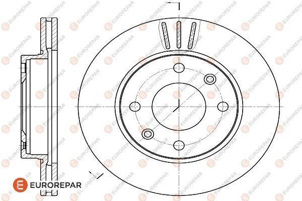 Eurorepar 1618860780 Brake disc, set of 2 pcs. 1618860780 1618860780 Eurorepar Brake disc, set of 2 pcs.