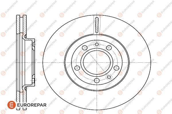Eurorepar 1618862580 Front brake disc ventilated 1618862580