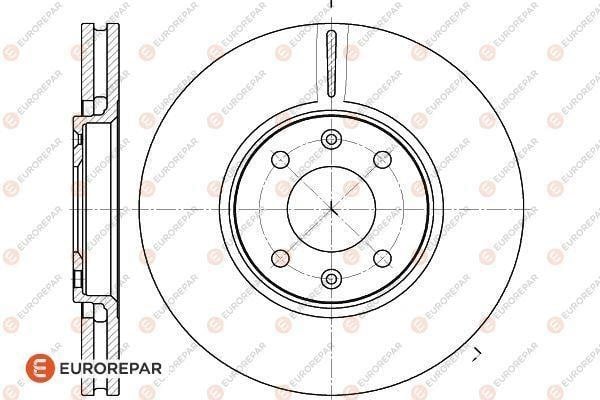 Eurorepar 1618863080 Front brake disc ventilated 1618863080