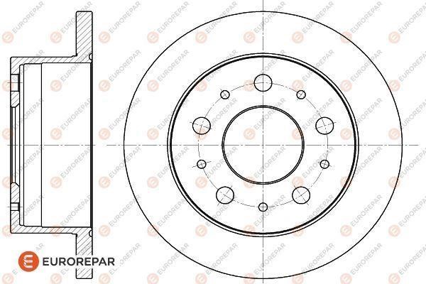 Eurorepar 1618863480 Rear brake disc, non-ventilated 1618863480