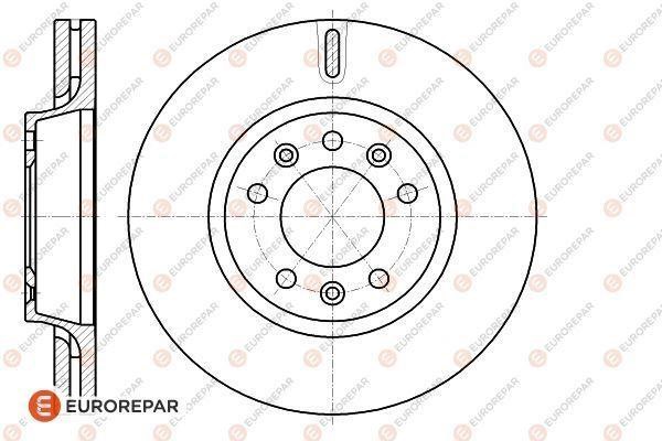 Eurorepar 1618865080 Ventilated brake disk, 1 pc. 1618865080