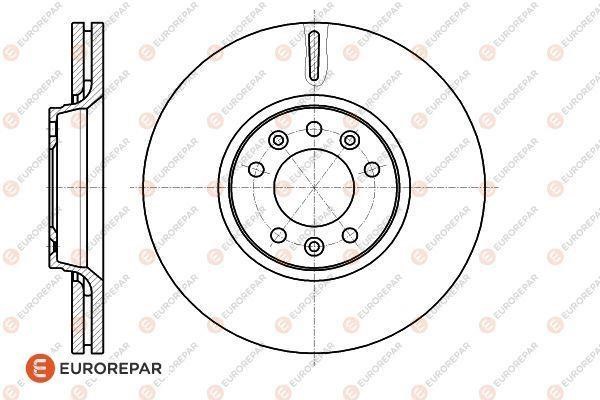 Eurorepar 1618865180 Front brake disc ventilated 1618865180