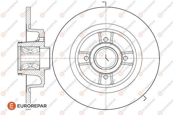 Eurorepar 1618866380 Non-ventilated brake disk, 1 pc. 1618866380