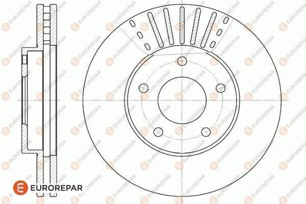 Eurorepar 1618872380 Front brake disc ventilated 1618872380