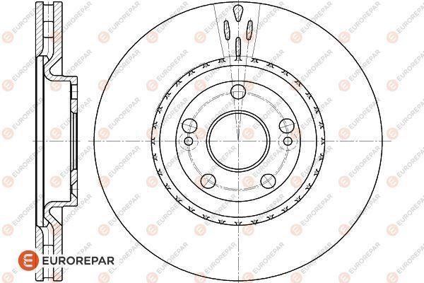 Eurorepar 1618878180 Front brake disc ventilated 1618878180