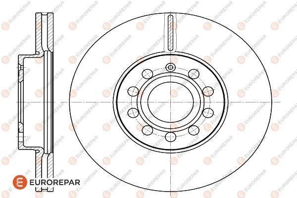 Eurorepar 1618879280 Front brake disc ventilated 1618879280