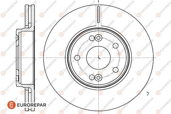 Eurorepar 1618879580 Front brake disc ventilated 1618879580