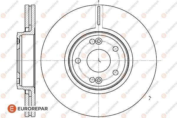 Eurorepar 1618879680 Front brake disc ventilated 1618879680