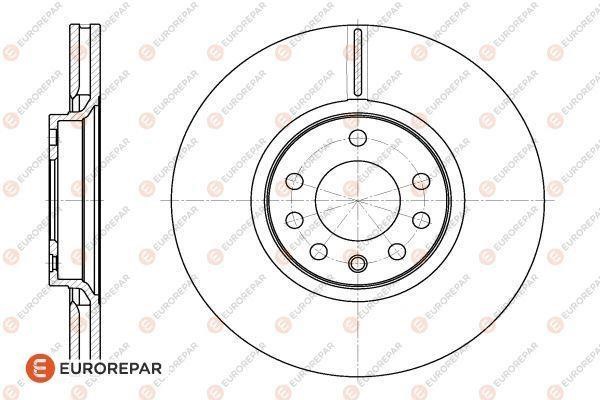 Eurorepar 1618880280 Front brake disc ventilated 1618880280