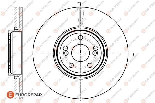Eurorepar 1618880380 Front brake disc ventilated 1618880380