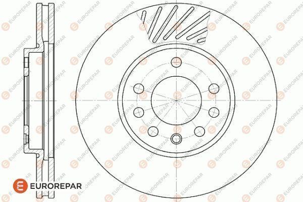 Eurorepar 1618881180 Front brake disc ventilated 1618881180