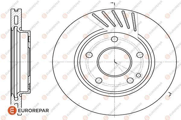 Eurorepar 1618881280 Brake disc, set of 2 pcs. 1618881280