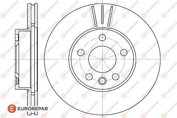 Eurorepar 1618883280 Front brake disc ventilated 1618883280