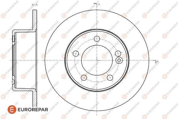 Eurorepar 1618885980 Ventilated brake disk, 1 pc. 1618885980