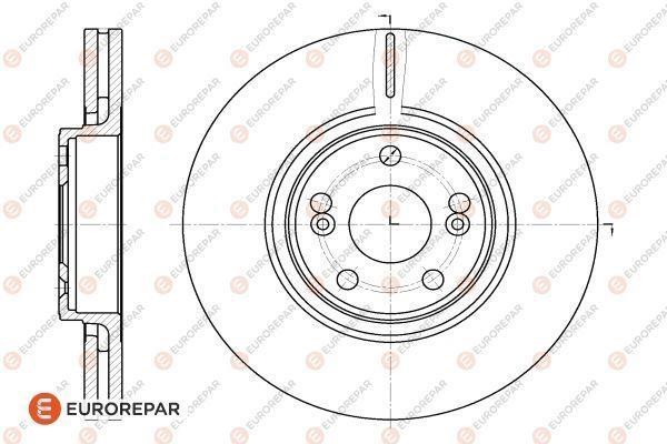 Eurorepar 1618887980 Front brake disc ventilated 1618887980