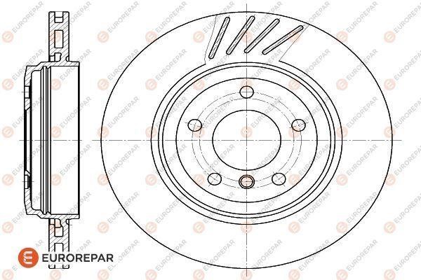 Eurorepar 1618888780 Rear ventilated brake disc 1618888780