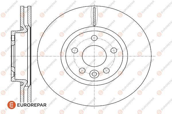 Eurorepar 1618889380 Front brake disc ventilated 1618889380