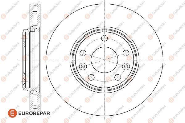 Eurorepar 1620040780 Ventilated brake disk, 1 pc. 1620040780