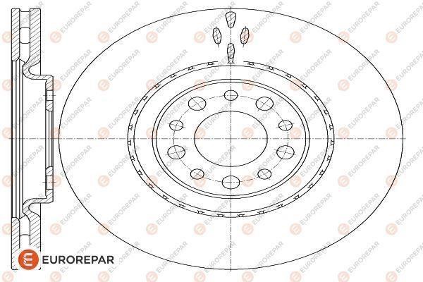 Eurorepar 1622806980 Front brake disc ventilated 1622806980